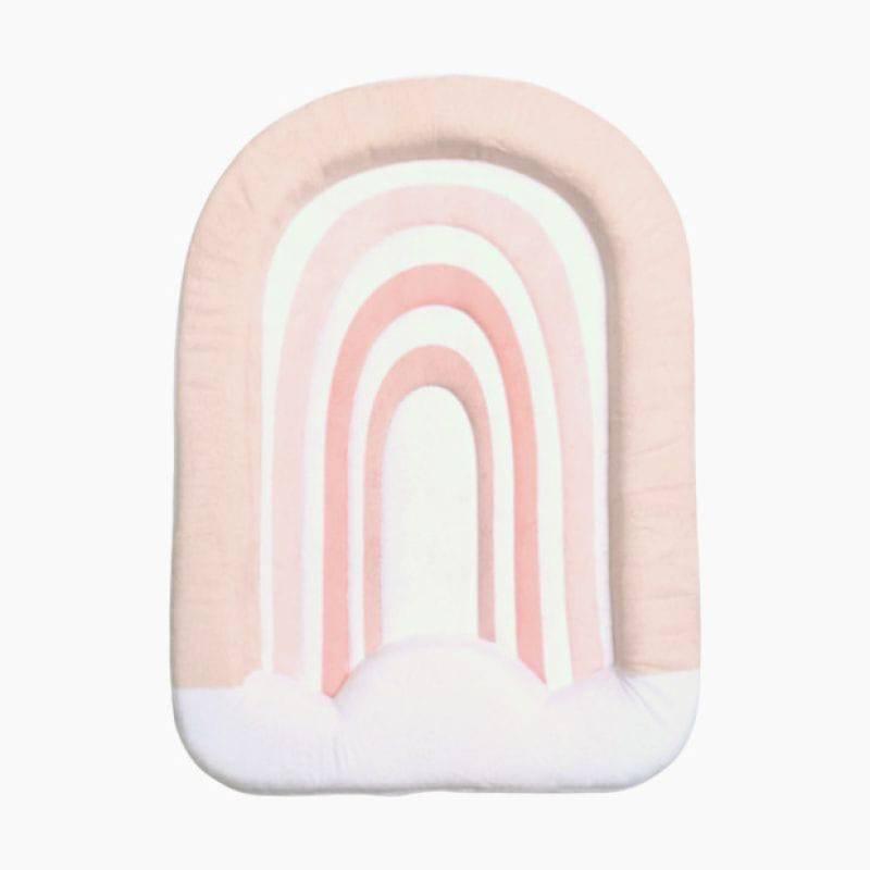 Blooming Bath Rainbow Bath Pad - Baby Bath Plush Cushion Mat for Newborns - Beige