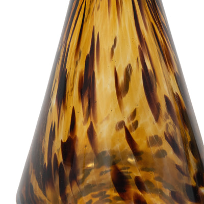 S/3 7/8/10" Veneta Brown Art Glass Bottles