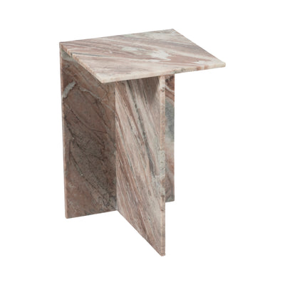 20" Torrento Marble Accent Table, Brown