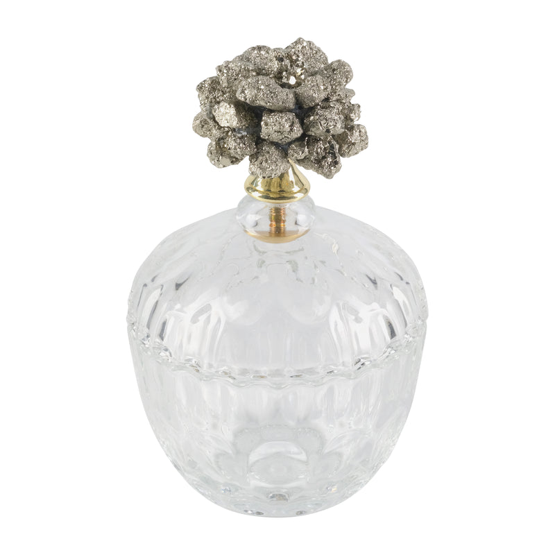 6" Stella Small Stone And Glass Jar