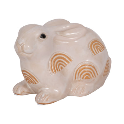 CER, 5" BUNNY WITH ARCH DESIGN, IVORY