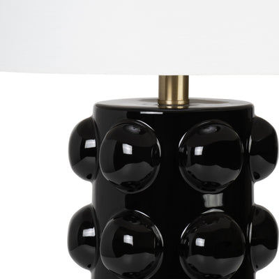 Ceramic 22" Bubble Table Lamp, Black