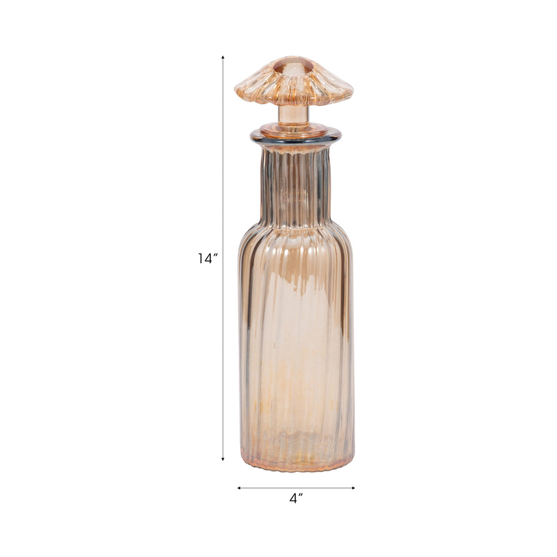 14" Igor Mushroom Glass Bottle