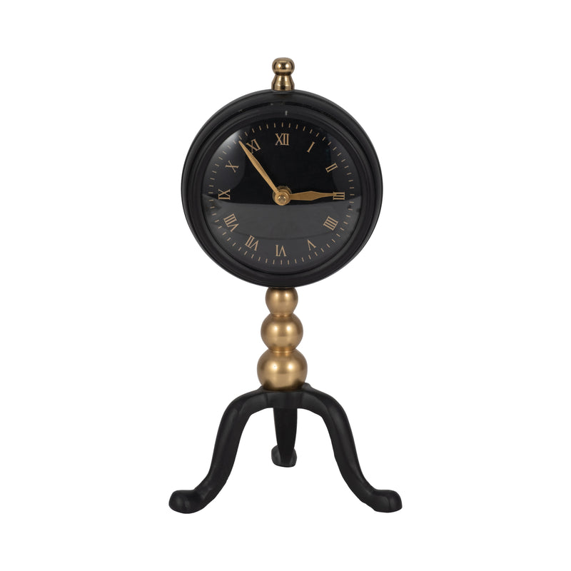 10" Addison Gold And Black Desk Clock