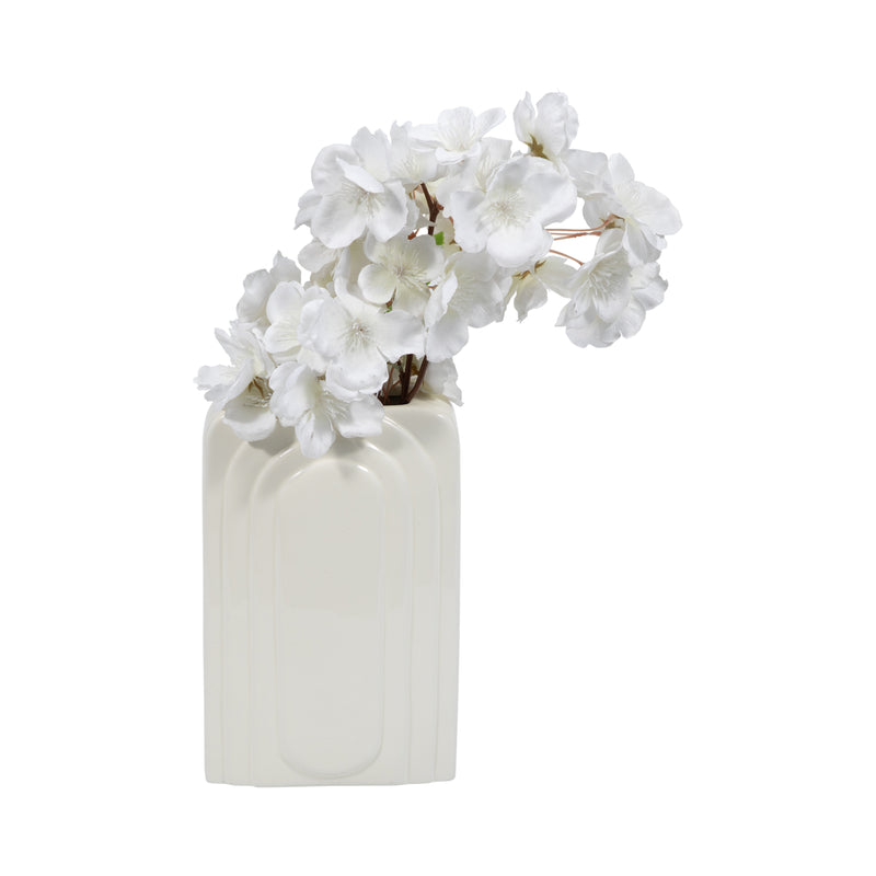 DOL, 7" RECTANGULAR VASE, WHITE