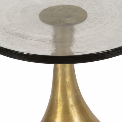 Metal, 24" Navis Accent Table, Pewter