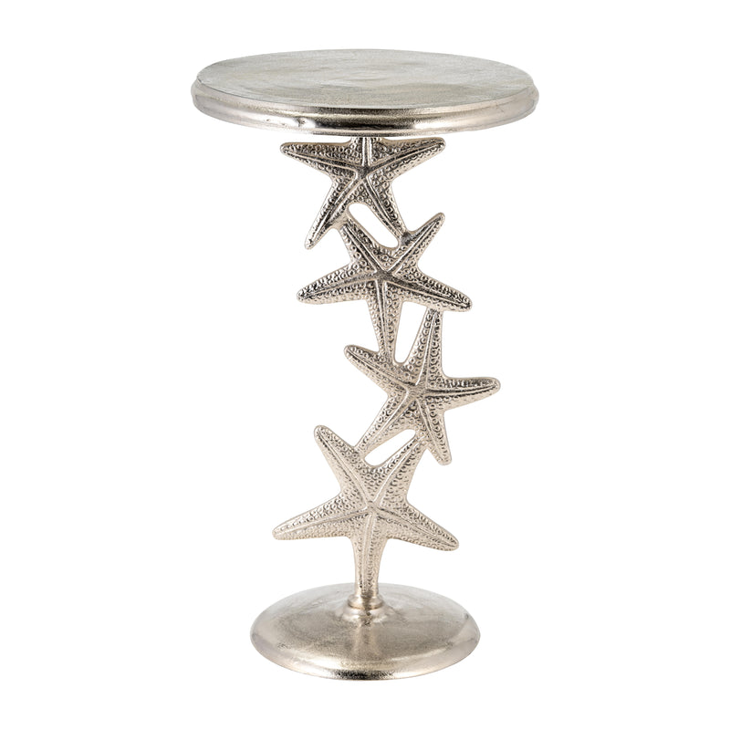 METAL, 14"D/25"H, SILVER STARFISH SIDE TABLE, KD