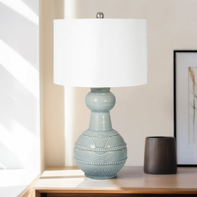 Ceramic 28" Bottle Table Lamp, Blue