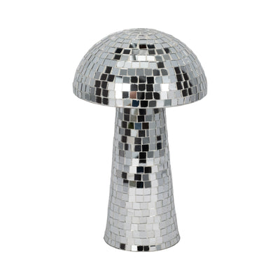 12" Mosaic Mushroom, Silver