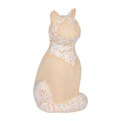 Cer, 8" Sitting Fox Vase, Ivory