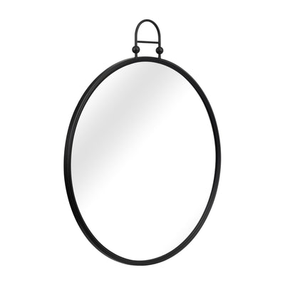 Metal, 31" Mirror Metal Hoop, Black Wb