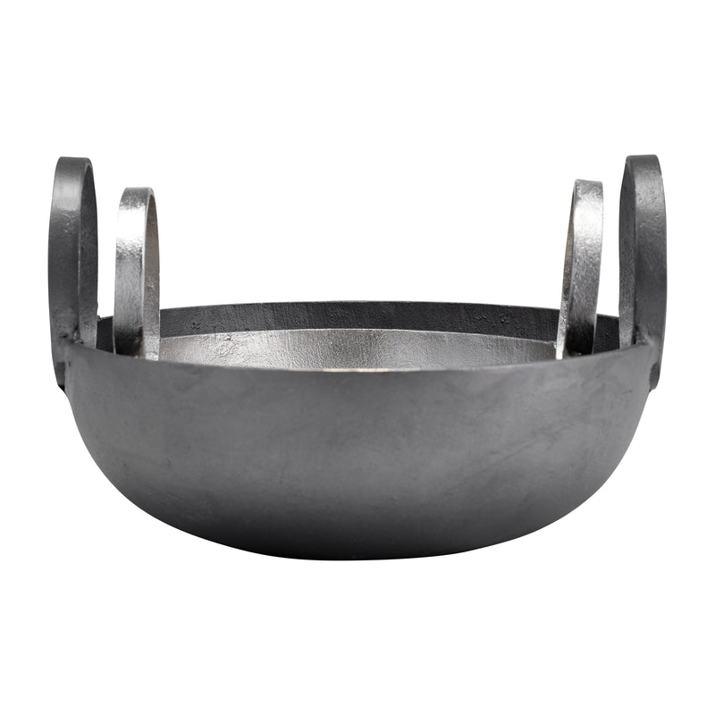 METAL, S/2, 7/8" BOWL WITH HANDLES, SLVR/GUNMETAL