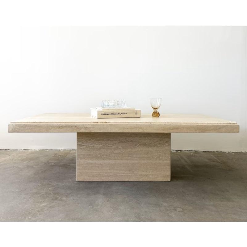 Treventino Elegant Off White Marble Center Table By Alhome