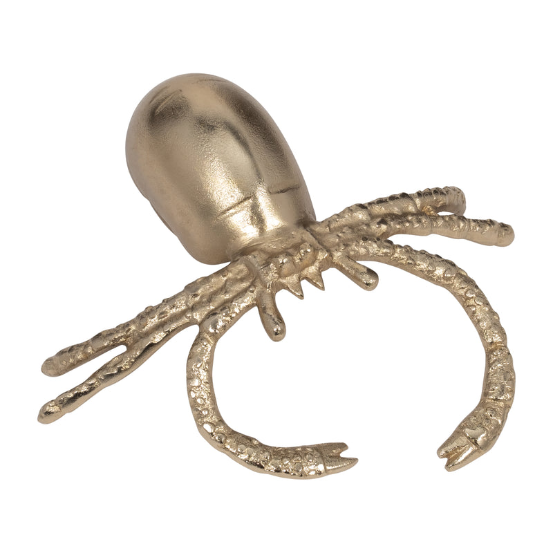 Metal, 10" Sand Crab, Champagne