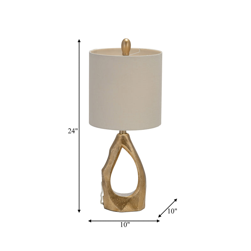 Resin 24" Organic Table Lamp, Gold