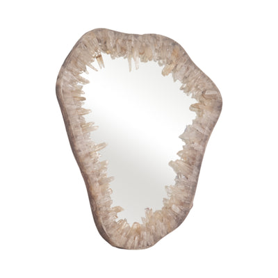 Quartz, 25" Organic Mirror, Ivory