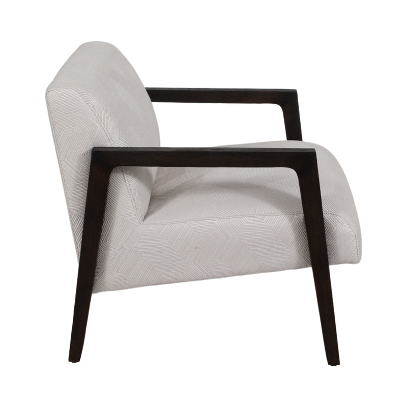 28" Brunner Accent Chair, White/black