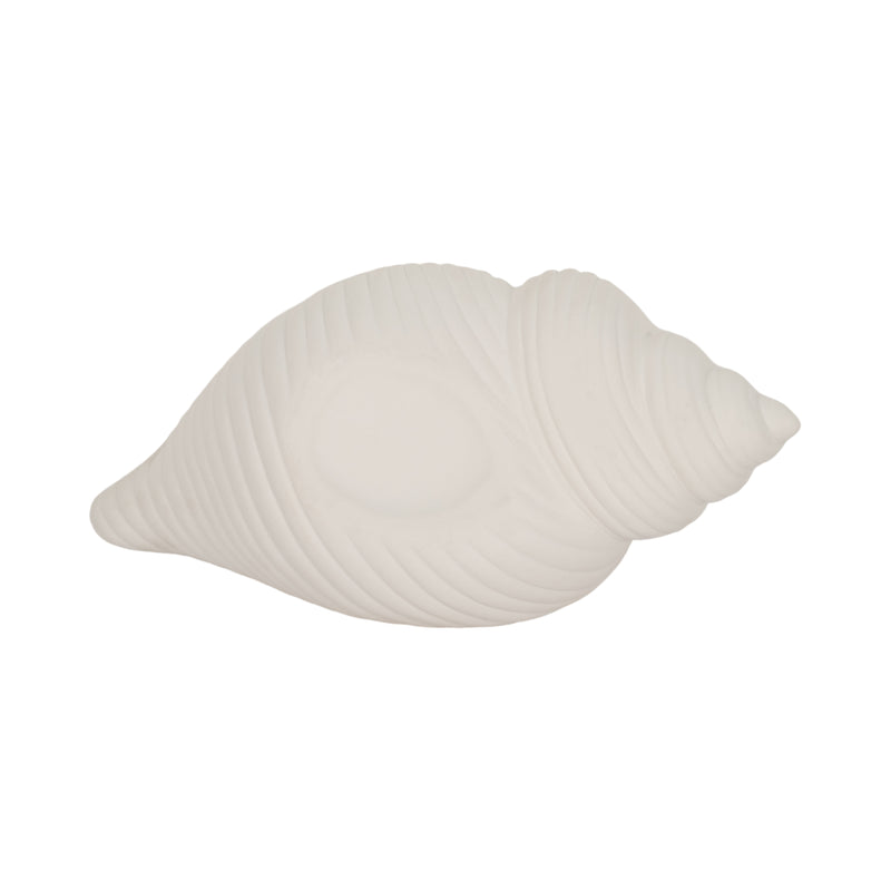 9" Conch Shell Planter, White