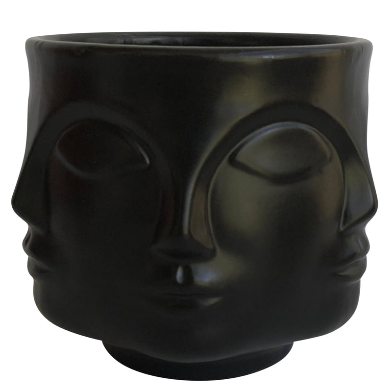 Cer, 5" Multi-face Scented Candle, Black 10oz