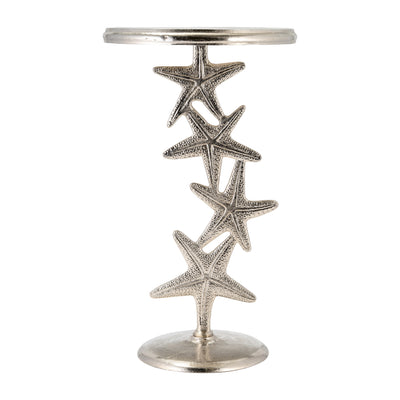 METAL, 14"D/25"H, SILVER STARFISH SIDE TABLE, KD