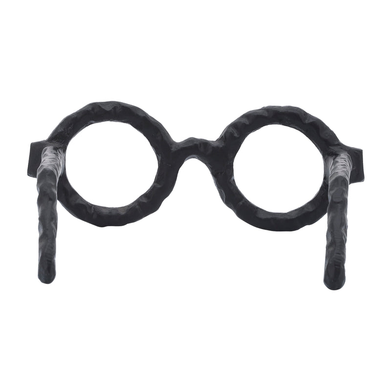 ALUMINUM GLASSES SCULPTURE, BLACK