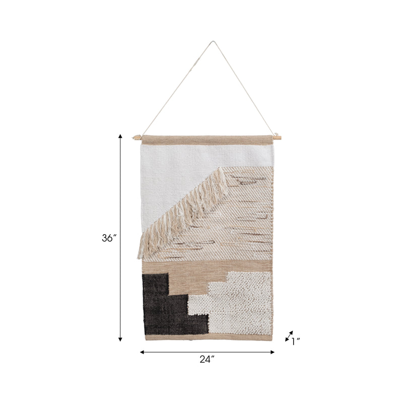 36" DIAGONAL FRINGE WALL HANGING