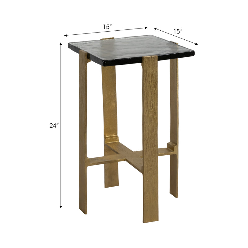 22" Kelpine Short Gold Accent Table