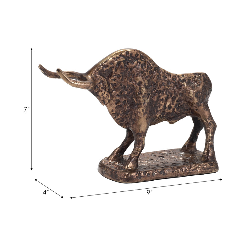 9" Molaii Bronze Bull