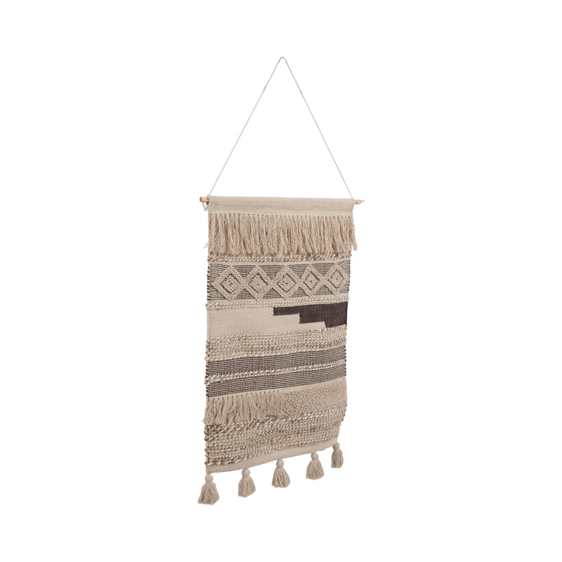 36" WOVEN NATURAL WALL HANGING