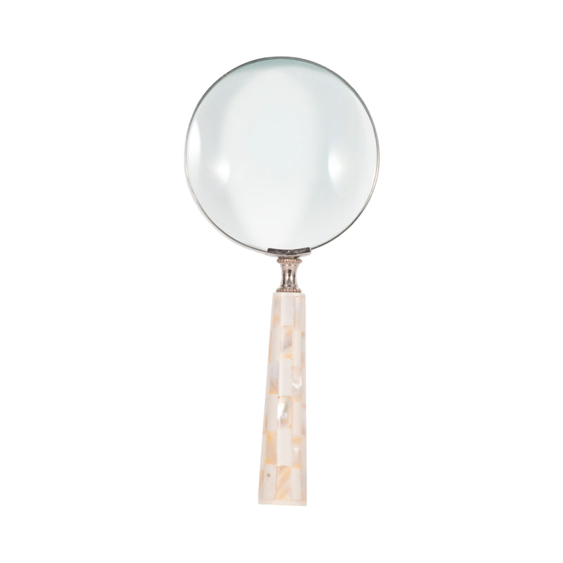 4" Mop Handle Magnifying Glass, Ivory