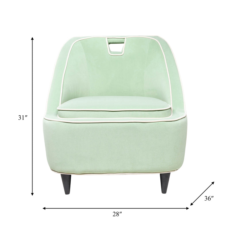 TWO-TONED ACCENT CHAIR - GREEN KD