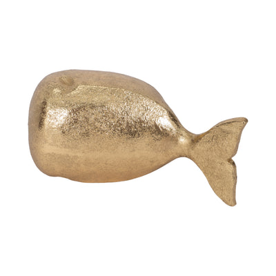 8" Whale Tabletop D?cor, Gold