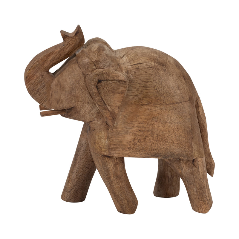 Mango Wood, 8" Elephant, Brown