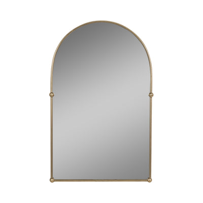 24x38 Arch Mirror With 4 Knobs, Gold