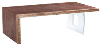 Crotch Cut Walnut 54" Waterfall Cocktail Table - CW54-WC