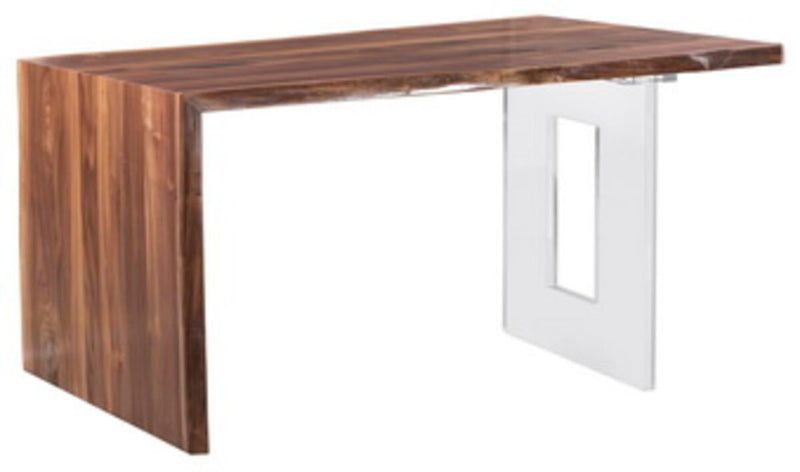 Crotch Cut Walnut 54" Waterfall Desk - CW54-WD