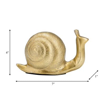 7"L METAL, DECO SNAIL, GOLD