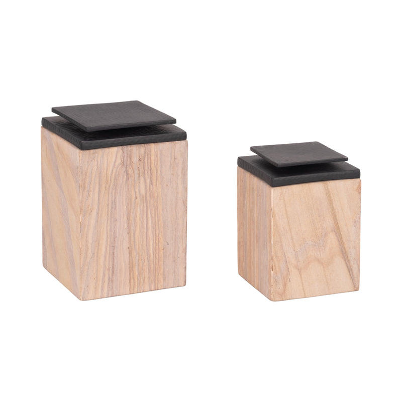 S/2 8/9" Maverick Sandstone Boxes, Natural