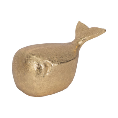 8" Whale Tabletop D?cor, Gold