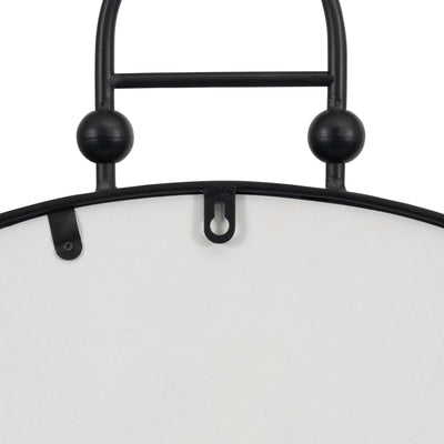 Metal, 31" Mirror Metal Hoop, Black Wb