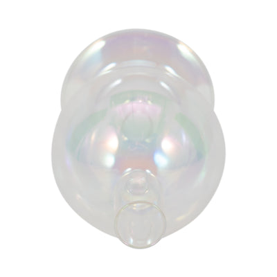 7" Glass Bubble Taper Candle Holder, Luster