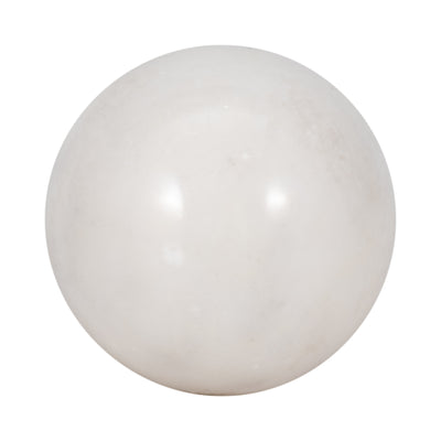 Marble, 4" Orb, White