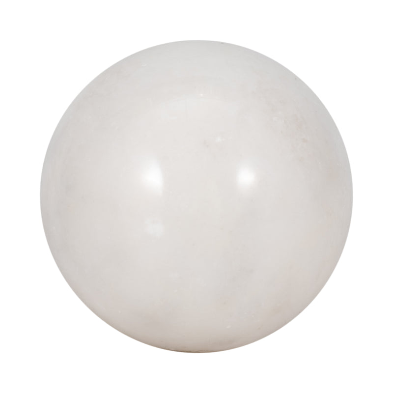 Marble, 4" Orb, White