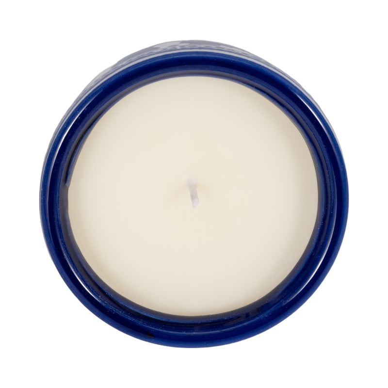 4", 6oz Bowl Chinoiserie Candle, Blue/white