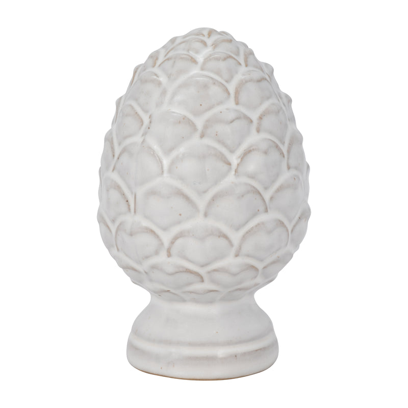 CER, 6" ARTICHOKE DECO, IVORY