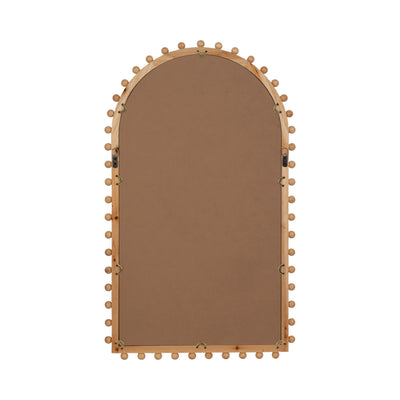 WOOD, 24X39 BEADED ARCH MIRROR, NATURAL