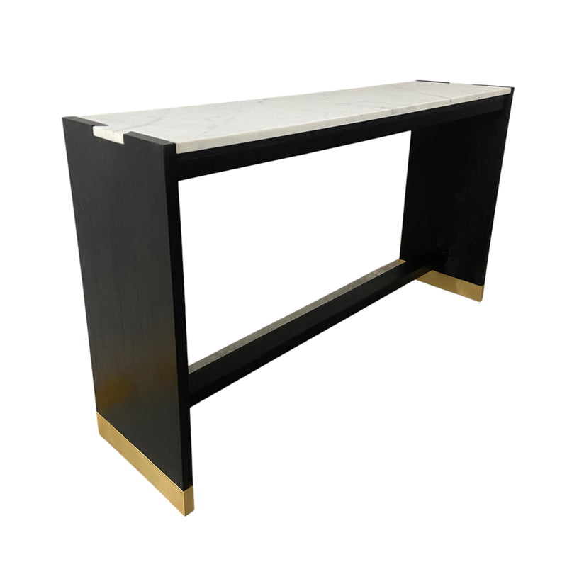 54" Walker Acacia Wood Console, Black