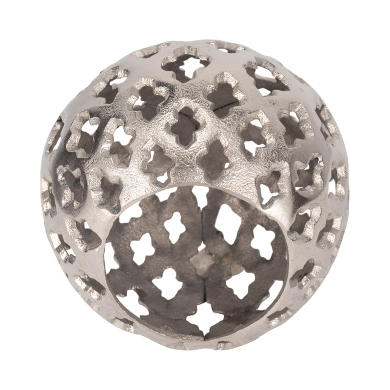 METAL, 6" CUT-OUT ORB, SILVER