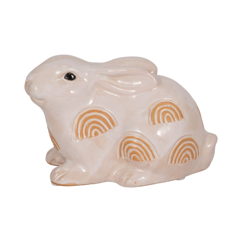 CER, 5" BUNNY WITH ARCH DESIGN, IVORY