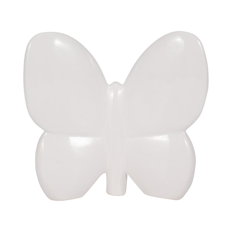 Cer, 8" Balloon Butterfly, White